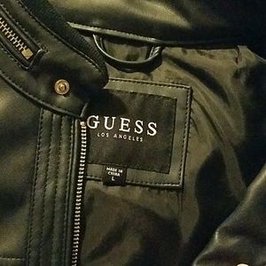 guess leather touch jacket